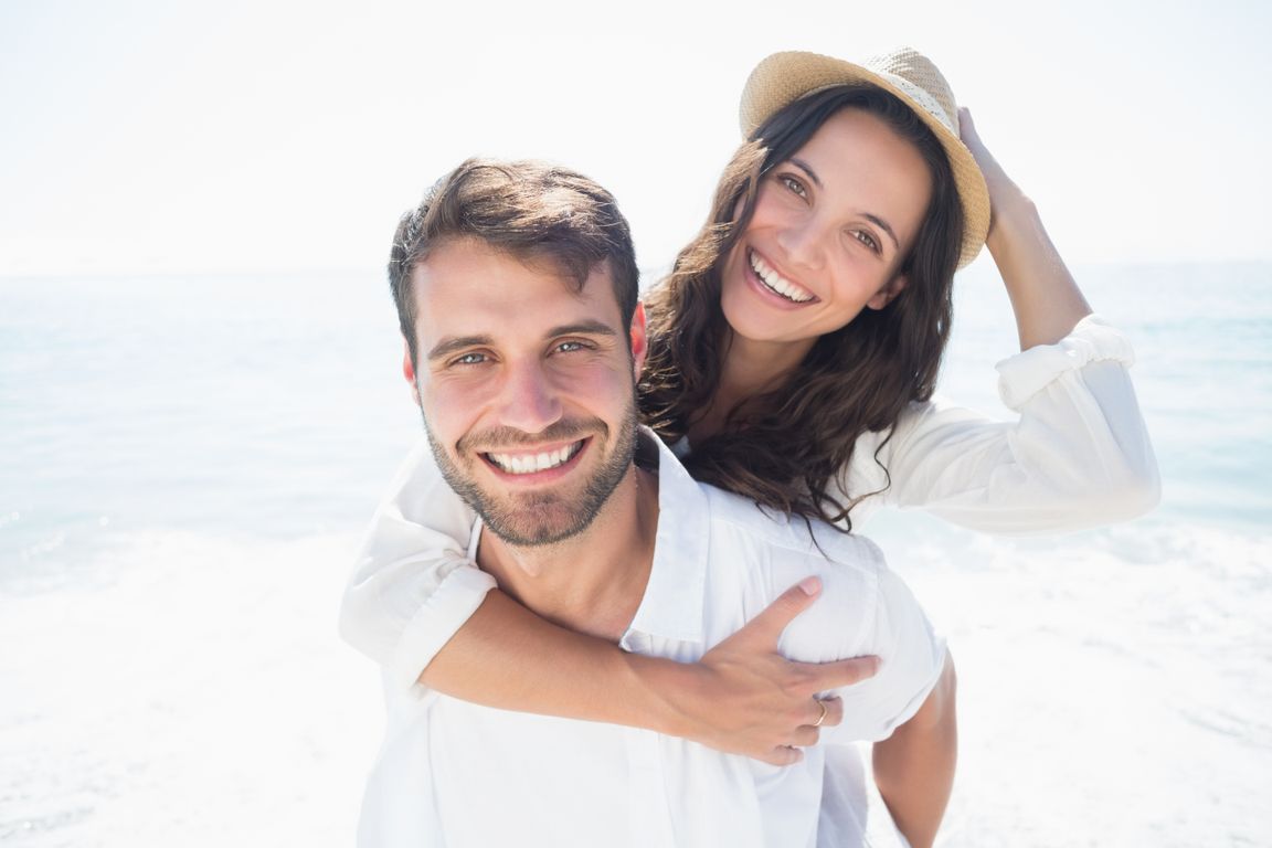 photo of a couple at the beach