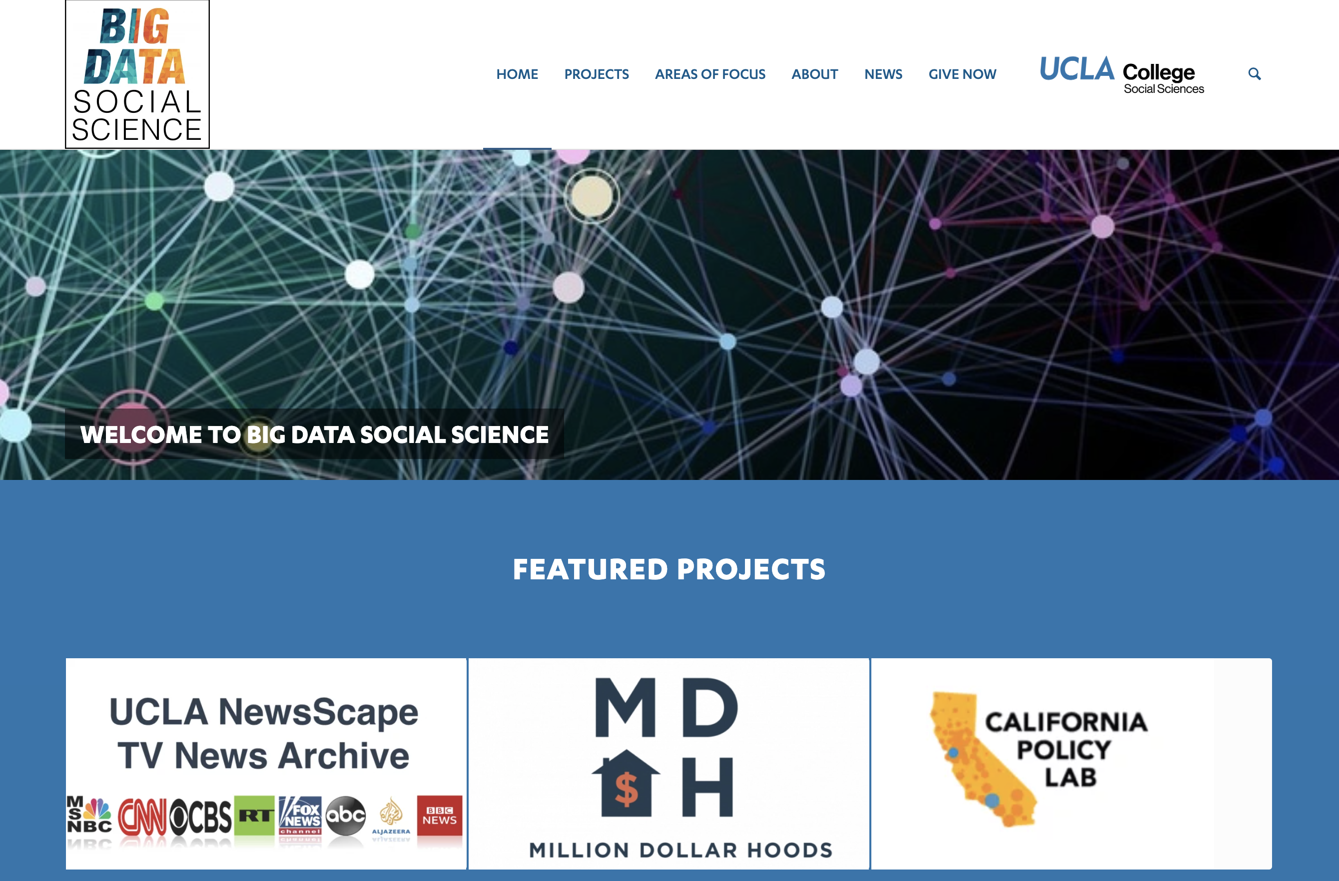 Big Data Social Science website